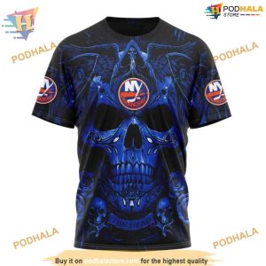 Custom Design With Skull Art NHL New York Islanders Hoodie 3D 3