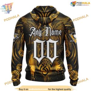 Custom Design With Skull Art NHL Pittsburgh Penguins Hoodie 3D 2