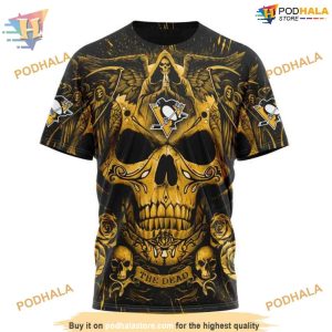 Custom Design With Skull Art NHL Pittsburgh Penguins Hoodie 3D 3