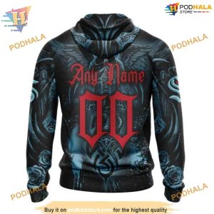Custom Design With Skull Art NHL Seattle Kraken Hoodie 3D 2