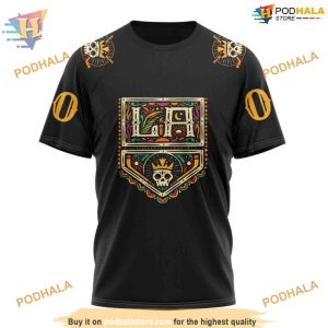 Custom Dia De Los Muertos 2023 NHL Los Angeles Kings Hoodie 3D 3