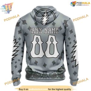 Custom Grateful Dead Design NHL Los Angeles Kings Hoodie 3D 2