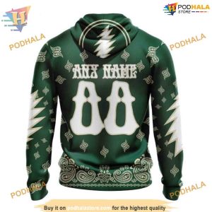 Custom Grateful Dead Design NHL Minnesota Wild Hoodie 3D 2