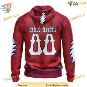 Custom Grateful Dead Design NHL Montreal Canadiens Hoodie 3D 2