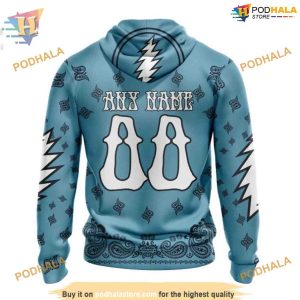 Custom Grateful Dead Design NHL Seattle Kraken Hoodie 3D 2