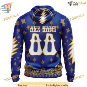 Custom Grateful Dead Design NHL St Louis Blues Hoodie 3D Sweatshirt 2