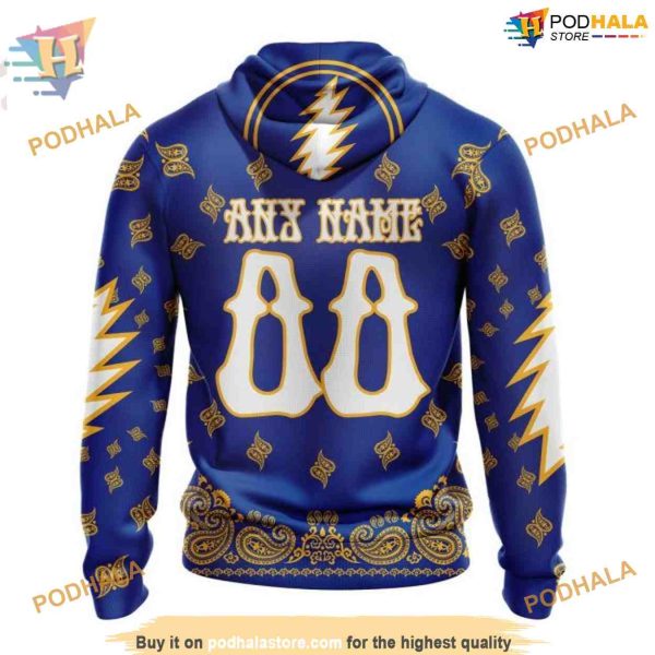 Custom Grateful Dead Design NHL St. Louis Blues Hoodie 3D Sweatshirt