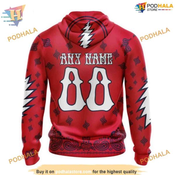 Custom Grateful Dead Design NHL Washington Capitals Hoodie 3D