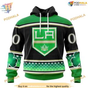 Custom Hockey Celebrate St Patrick's Day NHL Los Angeles Kings Hoodie 3D 1