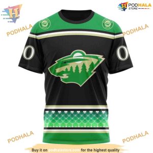 Custom Hockey Celebrate St Patrick's Day NHL Minnesota Wild Hoodie 3D 3