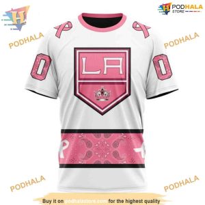 Custom IN OCTOBER WE WEAR PINK BREAST CANCER NHL Los Angeles Kings Hoodie 3D 3