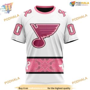 Custom IN OCTOBER WE WEAR PINK BREAST CANCER NHL St Louis Blues Hoodie 3D 3