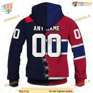 Custom Mix CFL Montreal Alouettes Jersey Style NHL Montreal Canadiens Hoodie 3D 3