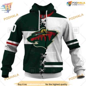 Custom Mix Jersey 2023 Style NHL Minnesota Wild Hoodie 3D 1