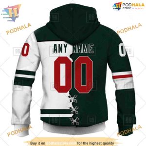 Custom Mix Jersey 2023 Style NHL Minnesota Wild Hoodie 3D 3