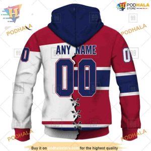Custom Mix Jersey 2023 Style NHL Montreal Canadiens Hoodie 3D 3