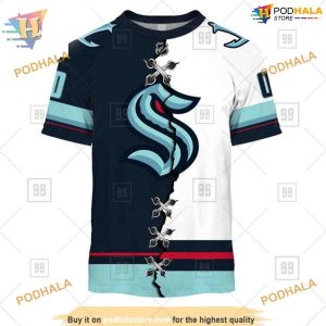 Custom Mix Jersey 2023 Style NHL Seattle Kraken Hoodie 3D 2