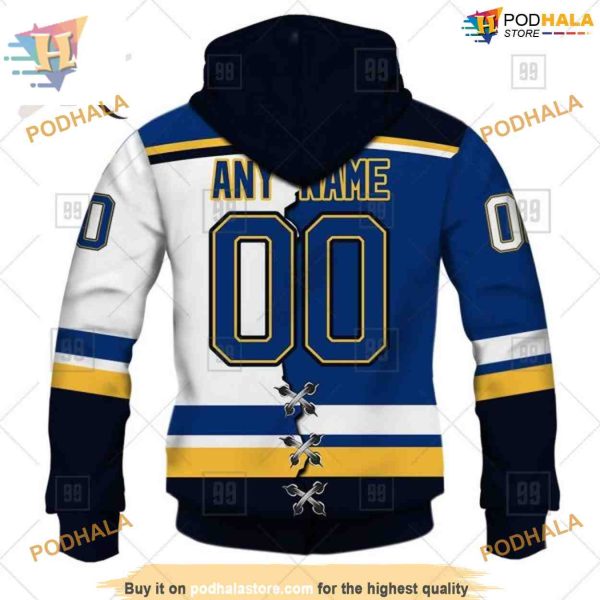 Custom Mix Jersey 2023 Style NHL St. Louis Blues Hoodie 3D Sweatshirt