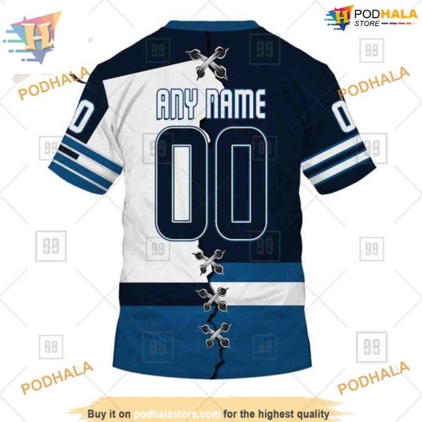 Custom Mix Jersey 2023 Style NHL Winnipeg Jets Hoodie 3D Shirt