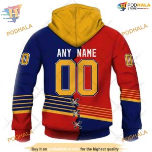 Custom Mix Retro Jersey Style NHL St Louis Blues Hoodie 3D Sweatshirt 3