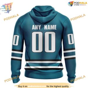 Custom NHL San Jose Sharks Hoodie 3D 2023 Home Kits Shirt 2