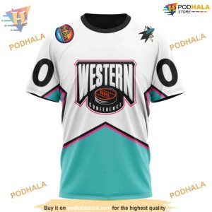 Custom NHL San Jose Sharks Hoodie 3D All Star Western Conference 2023 Shirt 3