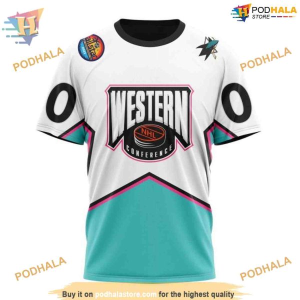 Custom NHL San Jose Sharks Hoodie 3D, All-Star Western Conference 2023 Shirt