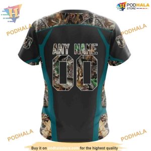Custom NHL San Jose Sharks Hoodie 3D Camo Hunting Design Tshirts Shirt 4