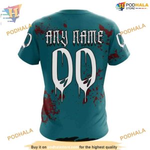 Custom NHL San Jose Sharks Hoodie 3D Design Jersey Halloween Shirt 4