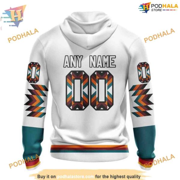 Custom NHL San Jose Sharks Hoodie 3D, Design With Native Pattern Shirt