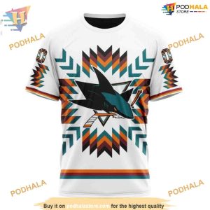 Custom NHL San Jose Sharks Hoodie 3D Design With Native Pattern Shirt 3