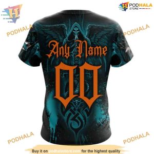 Custom NHL San Jose Sharks Hoodie 3D Design With Skull Art Shirt 4