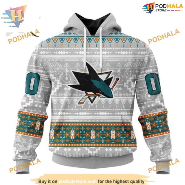 Custom NHL San Jose Sharks Hoodie 3D, Native Design Shirt