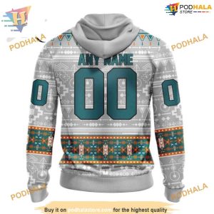 Custom NHL San Jose Sharks Hoodie 3D Native Design Shirt 2