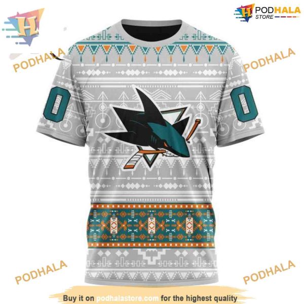 Custom NHL San Jose Sharks Hoodie 3D, Native Design Shirt