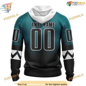 Custom NHL San Jose Sharks Hoodie 3D New Gradient Series Concept Shirt 2
