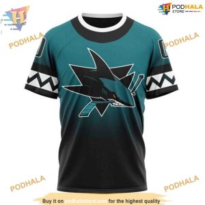 Custom NHL San Jose Sharks Hoodie 3D New Gradient Series Concept Shirt 3