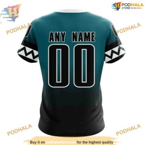 Custom NHL San Jose Sharks Hoodie 3D New Gradient Series Concept Shirt 4