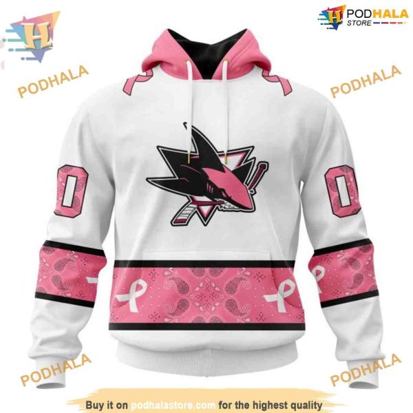 Custom NHL San Jose Sharks Hoodie 3D, OCTOBER WE WEAR PINK BREAST CANCER Shirt