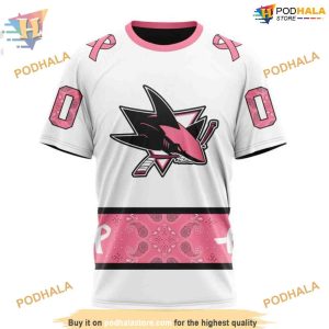 Custom NHL San Jose Sharks Hoodie 3D OCTOBER WE WEAR PINK BREAST CANCER Shirt 3