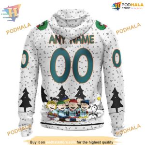 Custom NHL San Jose Sharks Hoodie 3D Peanuts Design Shirt 2