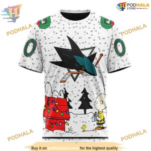 Custom NHL San Jose Sharks Hoodie 3D Peanuts Design Shirt 3