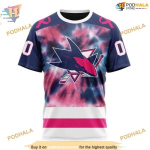 Custom NHL San Jose Sharks Hoodie 3D Pink October Fight Breast Cancer Shirt 3