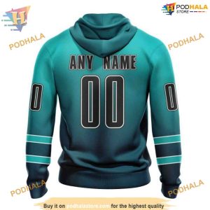 Custom NHL San Jose Sharks Hoodie 3D Retro Gradient Design Shirt 2