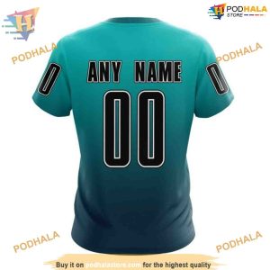 Custom NHL San Jose Sharks Hoodie 3D Retro Gradient Design Shirt 4