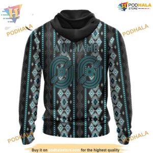 Custom NHL San Jose Sharks Hoodie 3D Skull Native Design Shirt 2