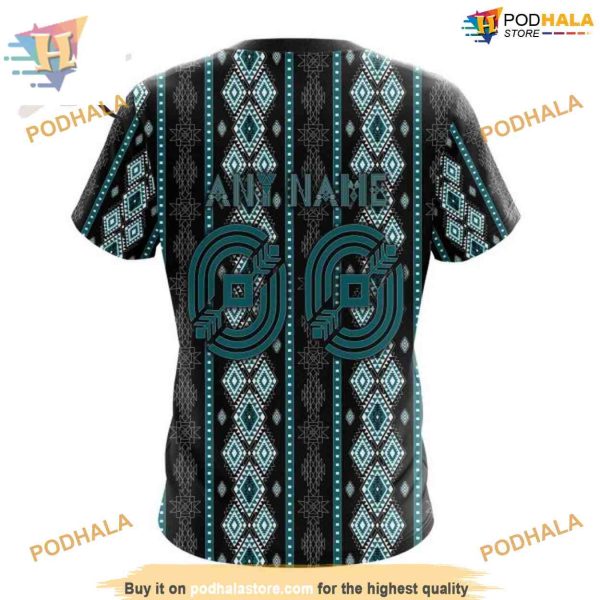 Custom NHL San Jose Sharks Hoodie 3D, Skull Native Design Shirt