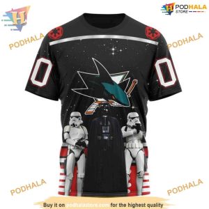 Custom NHL San Jose Sharks Hoodie 3D Star Wars Design May The 4th Be With You Shirt 3