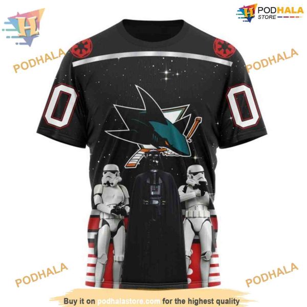Custom NHL San Jose Sharks Hoodie 3D, Star Wars Design May The 4th Be With You Shirt