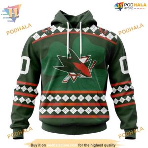Custom NHL San Jose Sharks Hoodie 3D, Unisex Hockey Celebrate St Patrick's Day Shirt